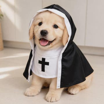 Grappig Nonnenkostuum voor Huisdieren - Halloween & Feest Ou, Verzenden, Nieuw