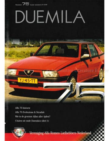 2004 ALFA ROMEO CLUB DUEMILA MAGAZINE 75 NEDERLANDS, Nieuw, Alfa Romeo, Author