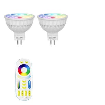 Beginners set - MR16- 2 wifi lampen - Kleur + DUAL WHITE, Ophalen of Verzenden, Nieuw