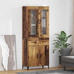 vidaXL Highboard met lade Oud Hout 69,5 x 34 x 180 cm, Minder dan 50 cm, Verzenden, Nieuw, Minder dan 100 cm