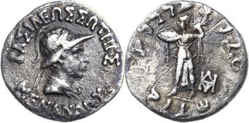 Drachme 160/145 v Chr, Koenige von Baktrien Menander 160-..., Verzenden
