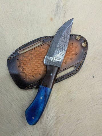 Collector’s Damascus Knife – Handmade Wood Handle 227 -