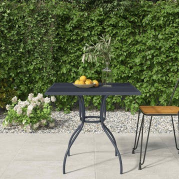 vidaXL Tuintafel 80x80x72,5 cm staal gaas antracietkleurig, Verzenden, Nieuw, Metaal
