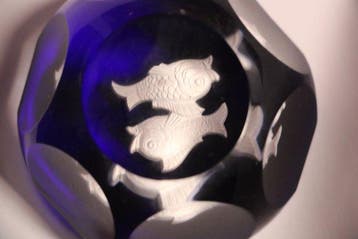 Baccarat: Zodiac serie, vissen (Pisces) - Albert David -, Antiek en Kunst