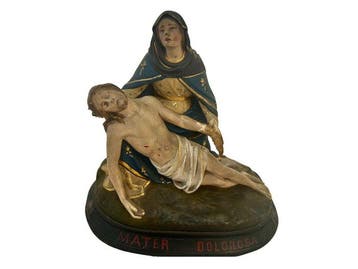 sculptuur, Mater Dolorosa - 22 cm - Gips