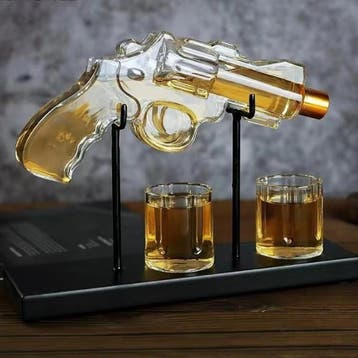 Revolver Whisky Karaf Set met Glazen Drankdispenser, Huis en Inrichting, Verzenden, Nieuw