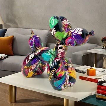 sculptuur, Graffiti Balloon Dog Art Ornament - 18 cm - Hars
