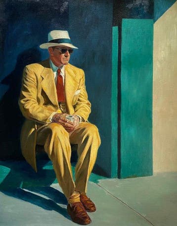 Elena Rigano (XXI) - Uomo con il panama, Antiek en Kunst