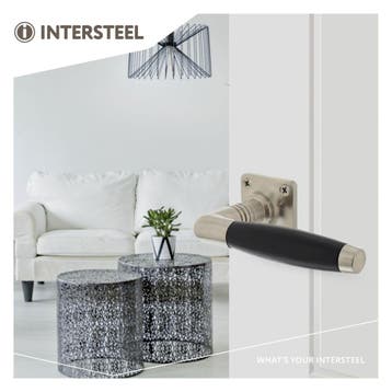 Intersteel Deurkruk Ton Basic op rozet - nikkel mat/zwart, Verzenden, Nieuw