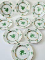 Herend - Brotteller Dessertteller Apponyi grün 512-AV - Bord, Antiek en Kunst