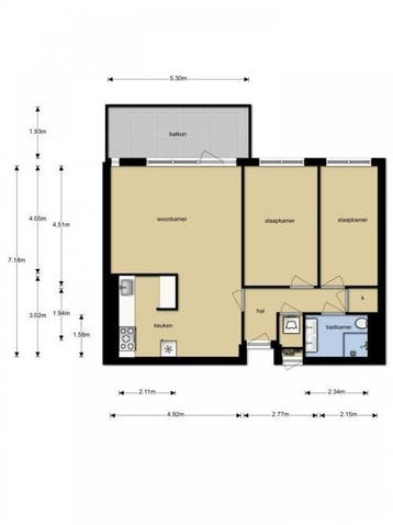 Te Huur 3 Kamer Appartement Prattenburg In Haarlem, Direct bij eigenaar, Noord-Holland, Appartement, Haarlem