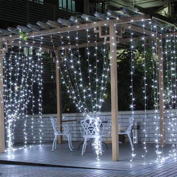 Led gordijn kerst - 3 x 3 meter - koud wit - 300 leds, Diversen, Ophalen of Verzenden, Nieuw