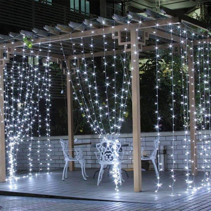 Led gordijn kerst - 3 x 3 meter - koud wit - 300 leds, Diversen, Kerst, Ophalen of Verzenden