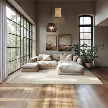 Kortpolig vloerkleed Soft Zone - 200 x 290 cm, beige, Verzenden, Nieuw