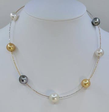 Halsketting - 18 karaat Witgoud, Geel goud, Roségoud,, Nieuw