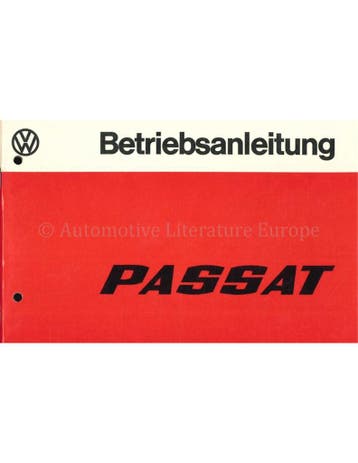 1976 VOLKSWAGEN PASSAT INSTRUCTIEBOEKJE DUITS, Auto diversen, Handleidingen en Instructieboekjes