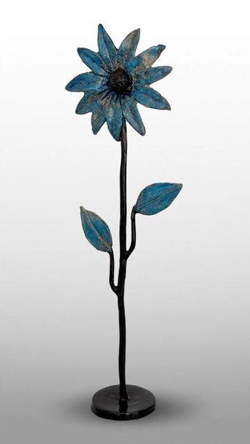 Derme Abdoulaye - sculptuur, Grande Fleur - 45 cm - Koud