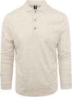 Profuomo Longsleeve Polo Beige Melange maat XXL Heren, Verzenden, Beige, Nieuw, Overige maten