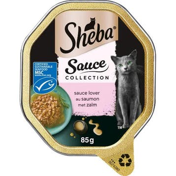 Sheba Sauce Lover met zalm natvoer kat (kuipjes 85 g) Per..., Dieren en Toebehoren, Verzenden, Kat