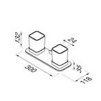 Glashouder Met Planchet Dubbel Geesa Shift Zwart Met, Ophalen of Verzenden, Nieuw