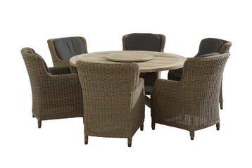 4 Seasons Outdoor Brighton dining set pure met Louvre tafel, Ophalen of Verzenden, Nieuw