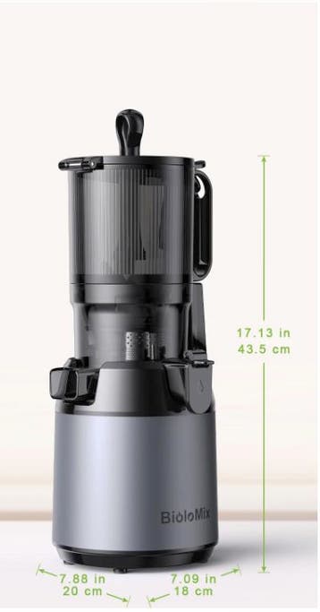 Slow Juicer – Cold Press Sapcentrifuge 130 mm Vulopening, Witgoed en Apparatuur, Juicers, Verzenden, Nieuw