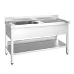 GGM Gastro | RVS spoeltafel PREMIUM - 1400x700mm - met |, Verzenden, Nieuw in verpakking, RVS Meubilair