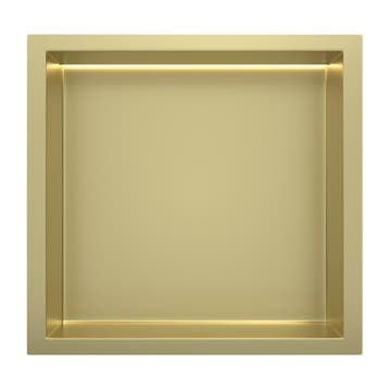 Mat goud RVS Inbouwnis 30x30x7cm met LED verlichting, Verzenden, Nieuw