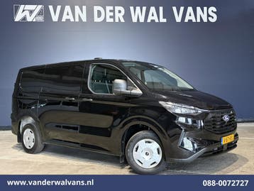 Ford Transit Custom | 2.0 TDCI 136pk L1H1 Euro6 Airco |, Auto's, Gebruikt, Euro 6, Zwart, Dealer onderhouden