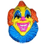 Clown carnaval thema wanddecoratie 60 cm geel met blauw/ge.., Verzenden, Nieuw