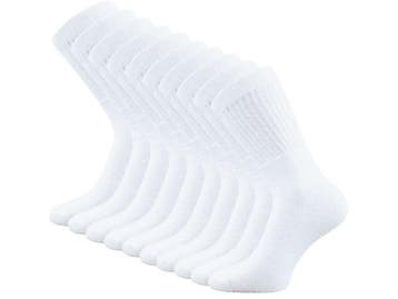 10 paar SQOTTON® Werk- en Sportsokken - Wit, Verzenden, Nieuw