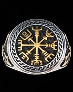 Kompas van de Dapperen - Vikingzegelring Vegvisir -, Antiek en Kunst