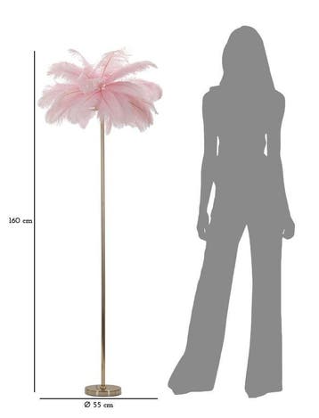 VLOERLAMP PALM ROZE CM Ø 55X160, Ophalen of Verzenden, Nieuw