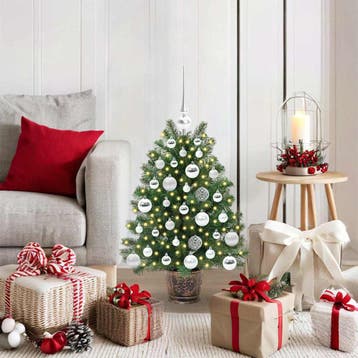 vidaXL Kunstkerstboom met 150 LED met standaard Groen 75 cm, Verzenden, Nieuw