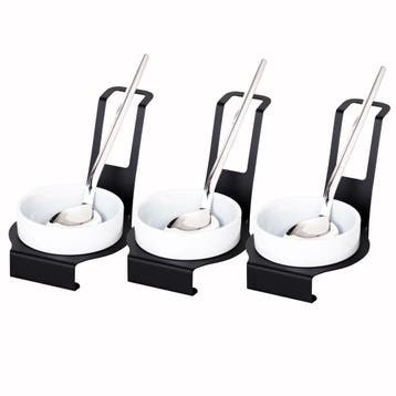 GGM Gastro | (3 stuks) Lepelbak - Rond - RVS - Zwart - |, Verzenden, Nieuw