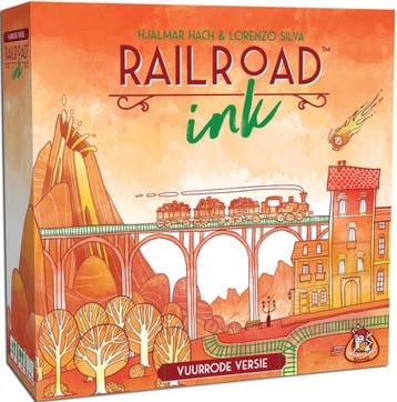 Railroad Ink (Vuurrode versie) | White Goblin Games -, Hobby en Vrije tijd, Gezelschapsspellen | Bordspellen, Verzenden, Nieuw