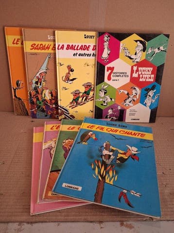 Lucky Luke - 8x C - 8 Album - Eerste druk - 1974/1986, Boeken, Stripboeken, Nieuw