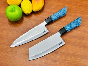 Keukenmes - Deba & Cleaver - Handgemaakt Japans staal: Deba-