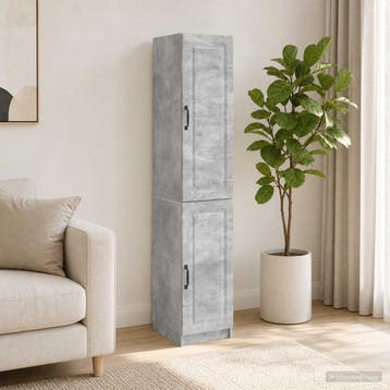 vidaXL Kastenset 2 st Betongrijs Bewerkt hout, Minder dan 50 cm, Verzenden, Nieuw, Minder dan 100 cm