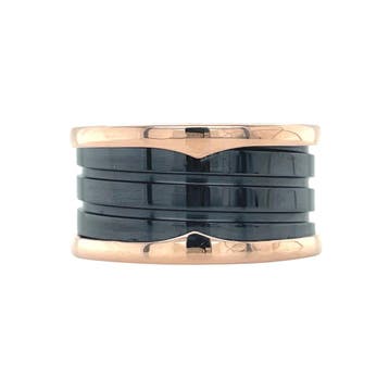 Rosegouden Bvlgari ring B.zero1 keramiek 18 karaat, Sieraden, Tassen en Uiterlijk, Ringen, Verzenden, Zo goed als nieuw, Goud