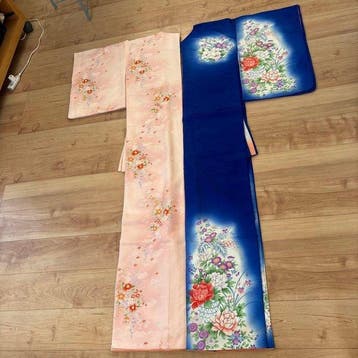 Japanse kimono-set — Komon () Baby Pink & Tsukesage ()