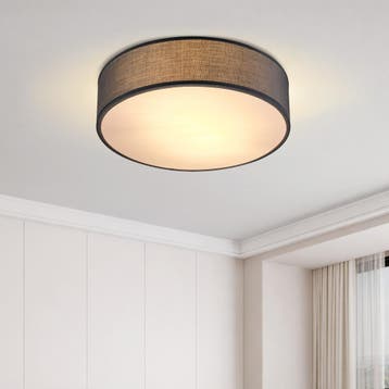 Plafondlamp Grijs Stof ø30cm (Lampen, Interieur), Verzenden, Nieuw