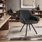 Draaibare fluwelen stoel Snug, gestoffeerd - zwart, Set van, Verzenden, Nieuw
