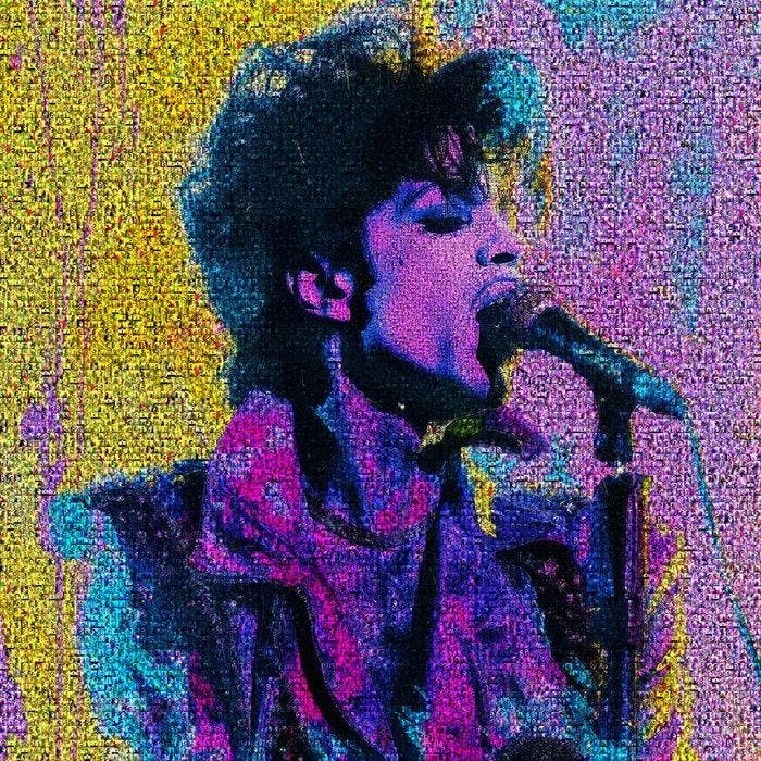 David Law - Purple King- Prince II - Format XL 60x60, Antiek en Kunst, Kunst | Designobjecten