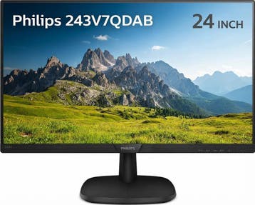 Philips 243V7QDAB – 24 inch Full HD IPS monitor, Computers en Software, Monitoren, Philips, VGA, Refurbished, Full HD