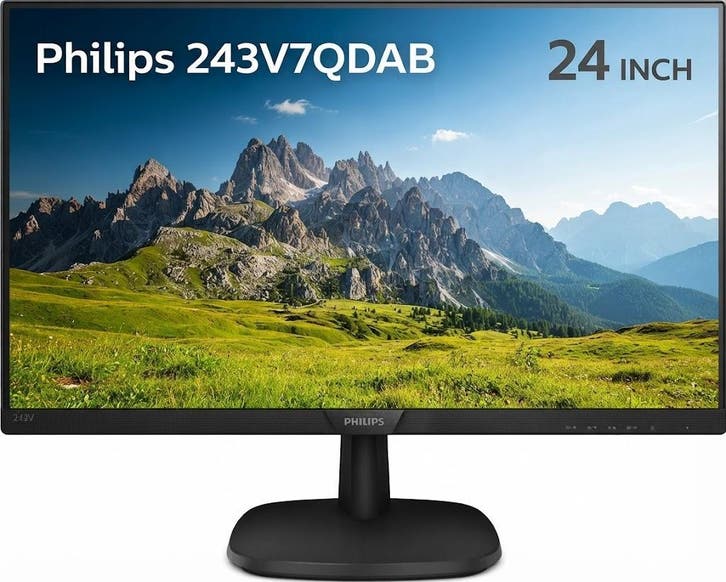 Philips 243V7QDAB – 24 inch Full HD IPS monitor, Computers en Software, Monitoren, IPS, 3 tot 5 ms, Refurbished, DVI, HDMI, VGA