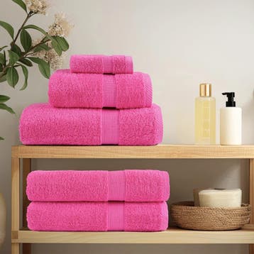 vidaXL Handdoeken SOLUND 10 st 600 g/m² 50x100 cm roze, Verzenden, Nieuw, Roze