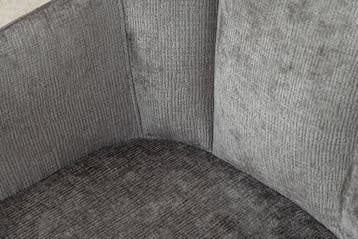 Draaibare Retro Stoel AVIGNON Grijs Chenille Zwart Metalen, Ophalen of Verzenden, Nieuw