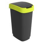 Rotho Twist Afvalbak 50L Lime/Antraciet (Afvalbakken), Verzenden, Nieuw