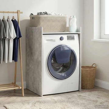 vidaXL Wasmachinekast met opslag Beton 67,5 x 62 x 97 cm, Verzenden, Nieuw